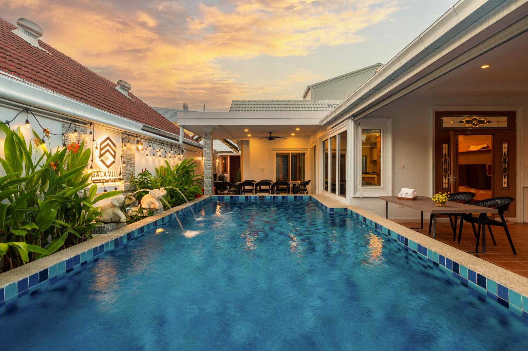 Pattaya Private Villa - Pool,Sauna,Snooker,Bbq エクステリア 写真