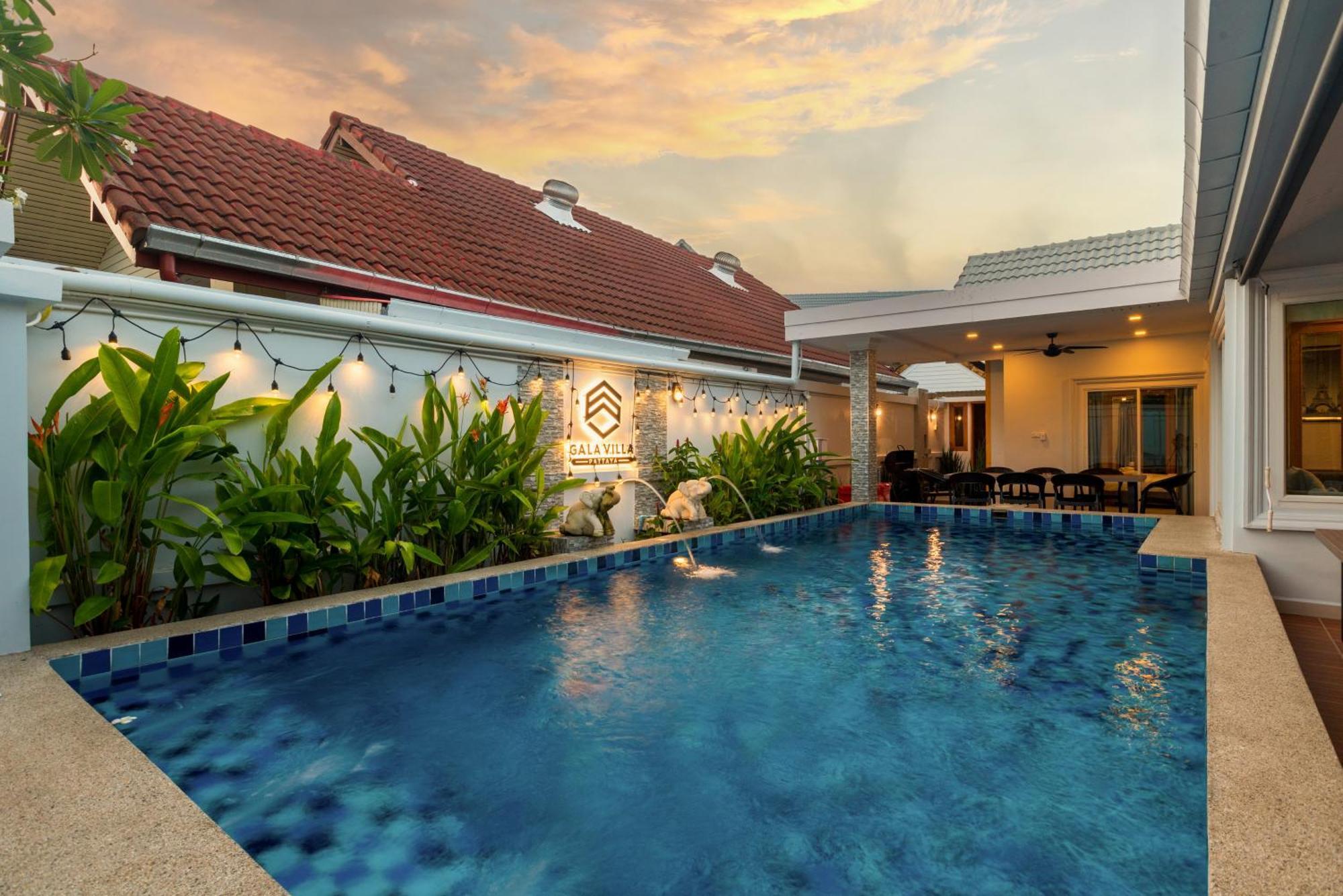 Pattaya Private Villa - Pool,Sauna,Snooker,Bbq エクステリア 写真
